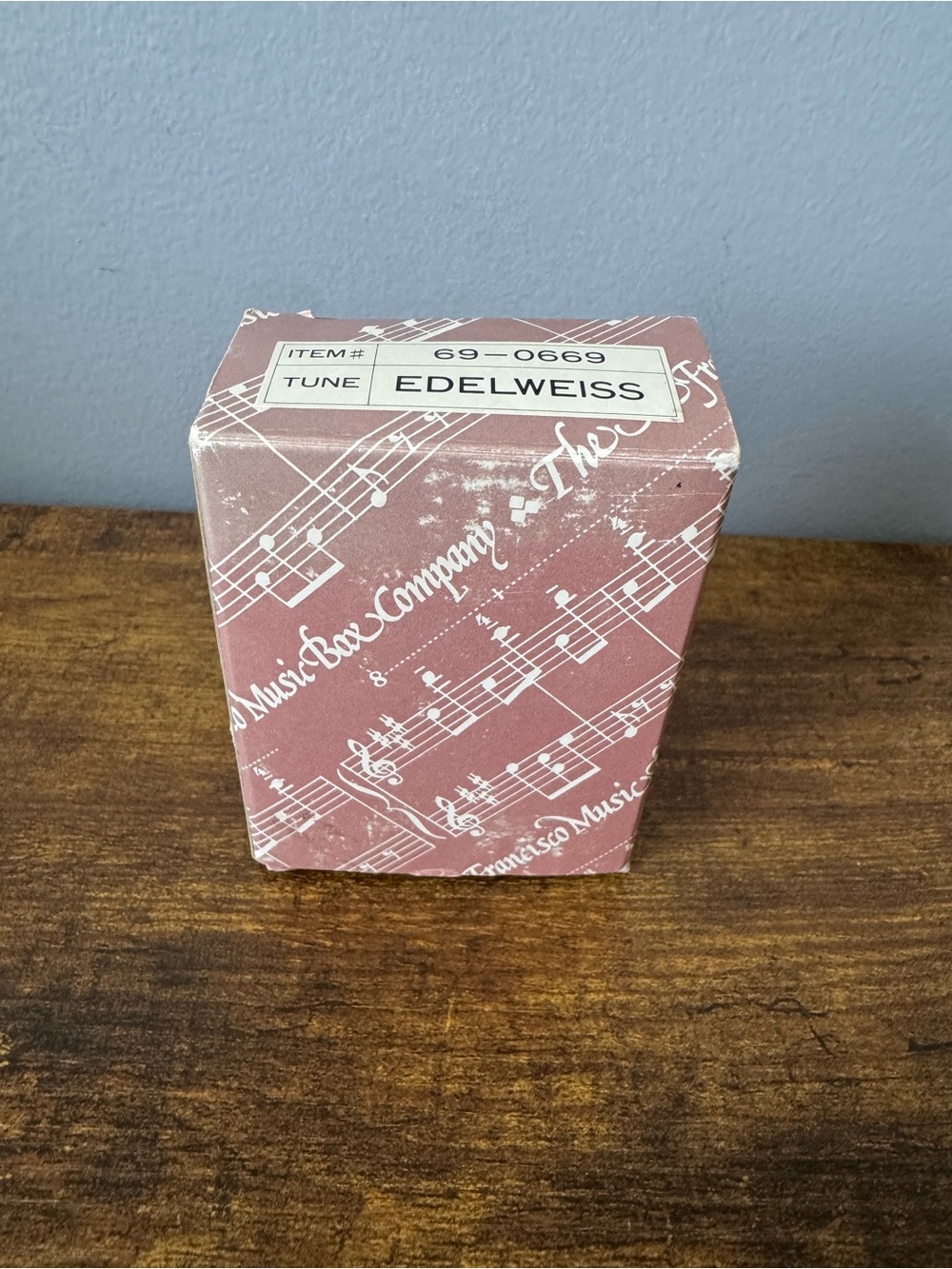 San Francisco Music Box Edelweiss Hand Crank Mini‎ Music Box With Original Box